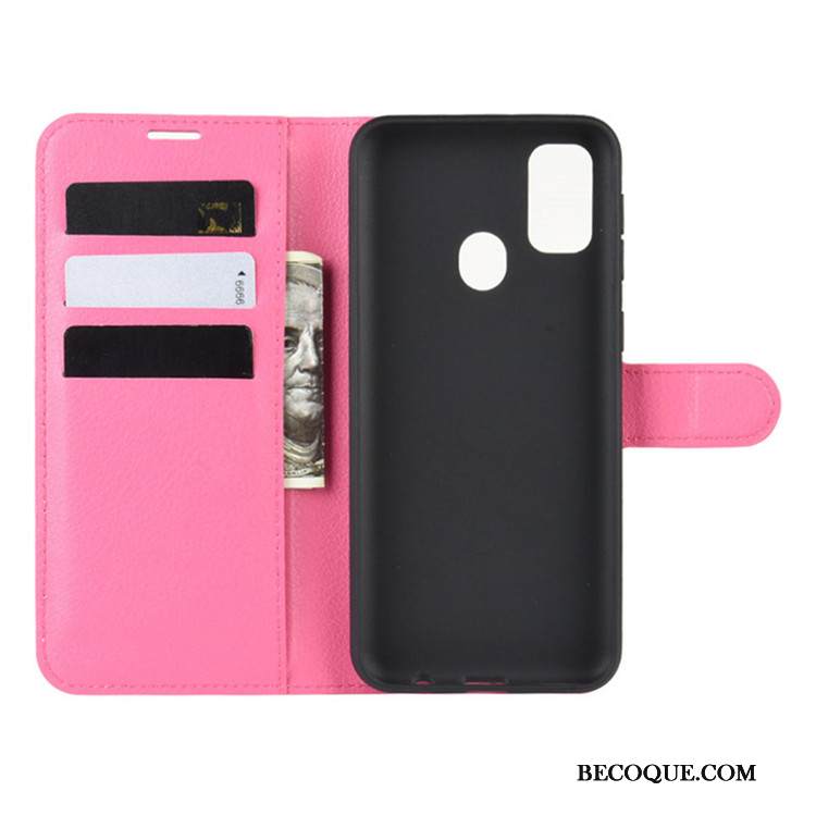 Kuori Samsung Galaxy M30s Salkku Musta, Kotelo Samsung Galaxy M30s Nahka