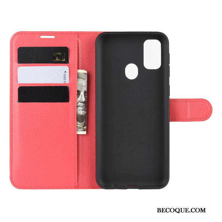 Kuori Samsung Galaxy M30s Salkku Musta, Kotelo Samsung Galaxy M30s Nahka