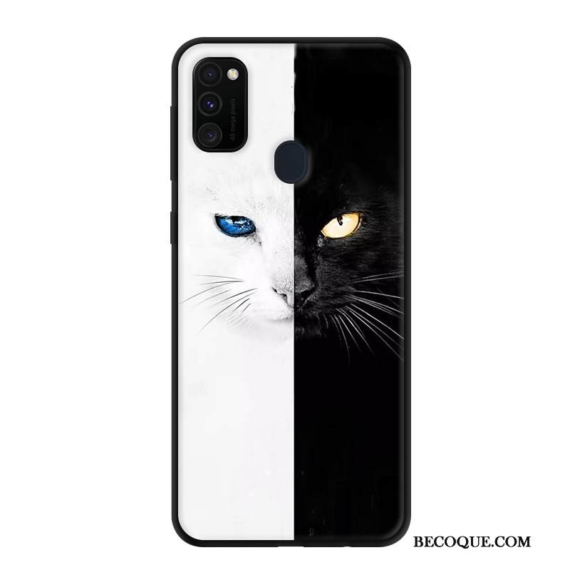 Kuori Samsung Galaxy M30s Sarjakuva Muokata Harmaa, Kotelo Samsung Galaxy M30s Suojaus Puhelimen Kuoret