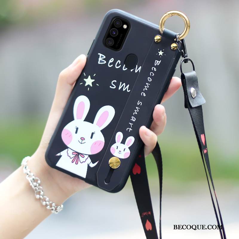 Kuori Samsung Galaxy M30s Sarjakuva Ripustettava Kaula Murtumaton, Kotelo Samsung Galaxy M30s Suojaus Pesty Suede Ripustettavat Koristeet