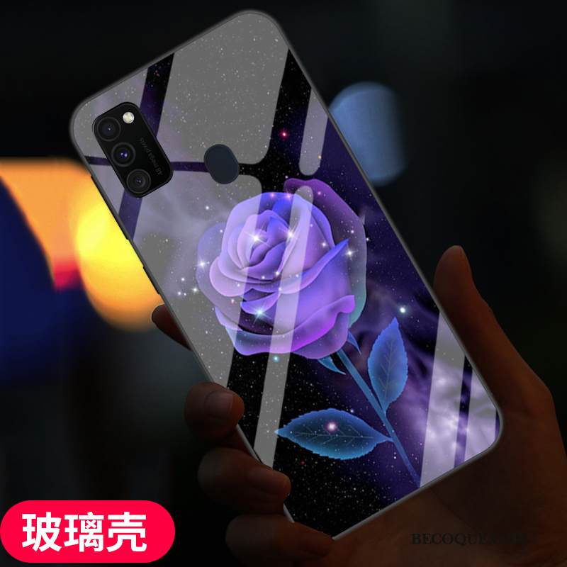 Kuori Samsung Galaxy M30s Suojaus Muokata Musta, Kotelo Samsung Galaxy M30s Pehmeä Neste Rakastunut Murtumaton