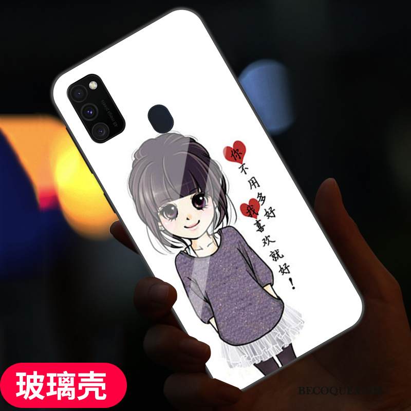 Kuori Samsung Galaxy M30s Suojaus Muokata Musta, Kotelo Samsung Galaxy M30s Pehmeä Neste Rakastunut Murtumaton