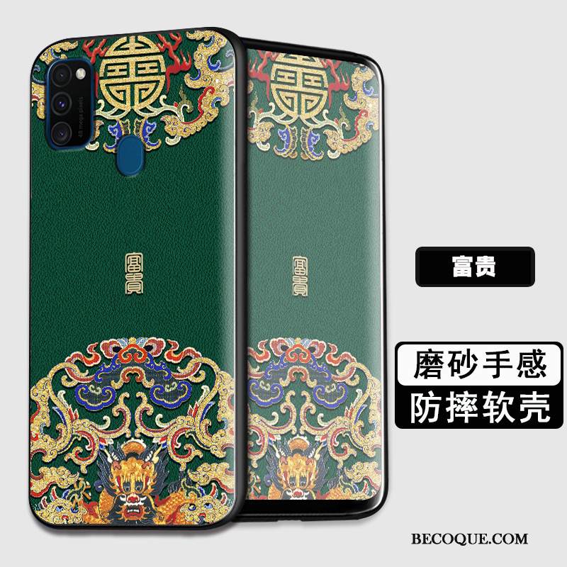 Kuori Samsung Galaxy M30s Suojaus Musta Persoonallisuus, Kotelo Samsung Galaxy M30s Pehmeä Neste Puhelimen Kuoret