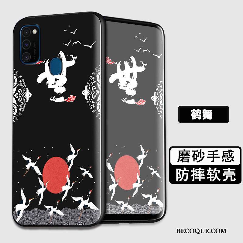 Kuori Samsung Galaxy M30s Suojaus Musta Persoonallisuus, Kotelo Samsung Galaxy M30s Pehmeä Neste Puhelimen Kuoret