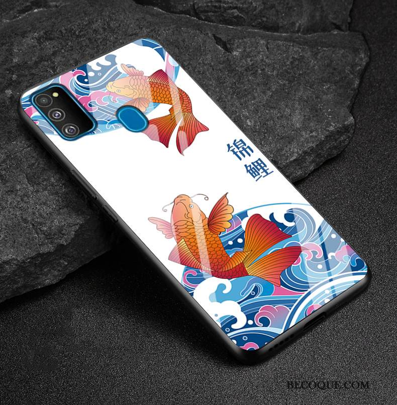 Kuori Samsung Galaxy M30s Suojaus Yksinkertainen Muokata, Kotelo Samsung Galaxy M30s Laukut Puhelimen Kuoret Punainen