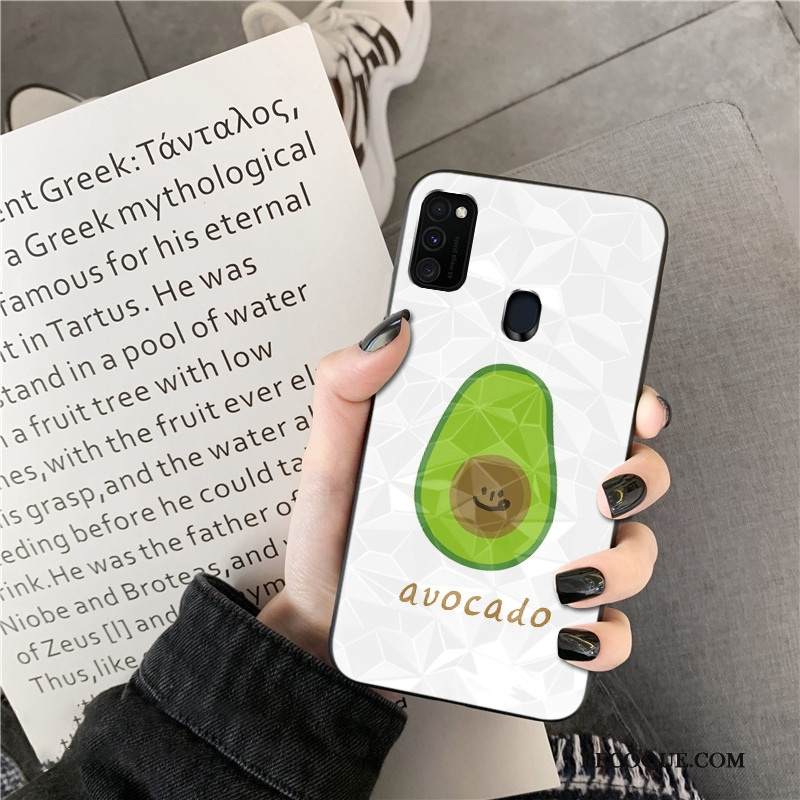 Kuori Samsung Galaxy M30s Vihreä Timantti, Kotelo Samsung Galaxy M30s Puhelimen Kuoret Kukkakuvio