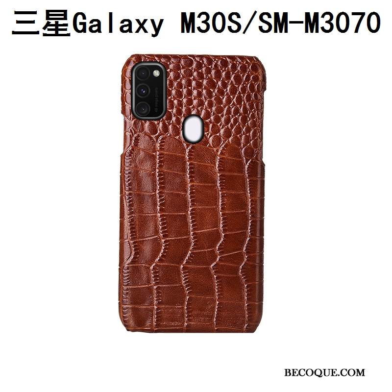 Kuori Samsung Galaxy M30s Ylellisyys Murtumaton Lintu, Kotelo Samsung Galaxy M30s Nahka Puhelimen Kuoret Takakansi