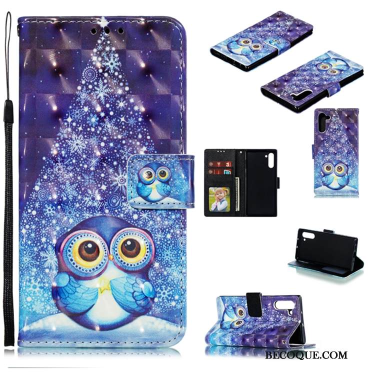 Kuori Samsung Galaxy Note 10 Kuoret Puhelimen Kuoret Sininen, Kotelo Samsung Galaxy Note 10 Nahka