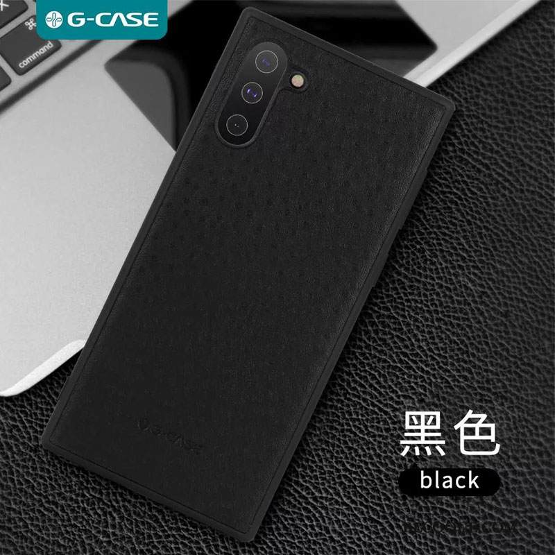 Kuori Samsung Galaxy Note 10 Laukut Net Red Liiketoiminta, Kotelo Samsung Galaxy Note 10 Suojaus Tide-brändi Musta