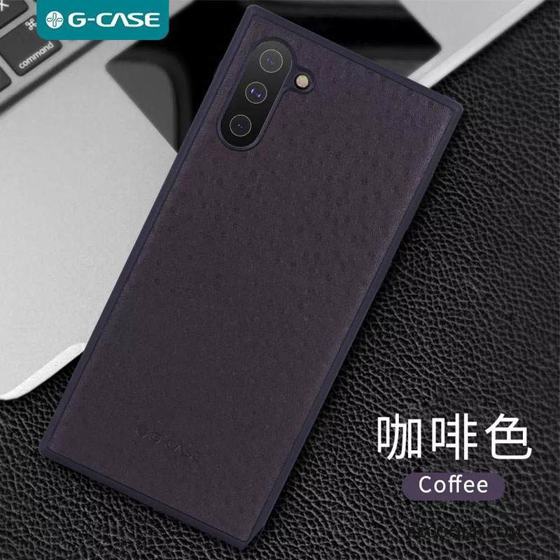 Kuori Samsung Galaxy Note 10 Laukut Net Red Liiketoiminta, Kotelo Samsung Galaxy Note 10 Suojaus Tide-brändi Musta