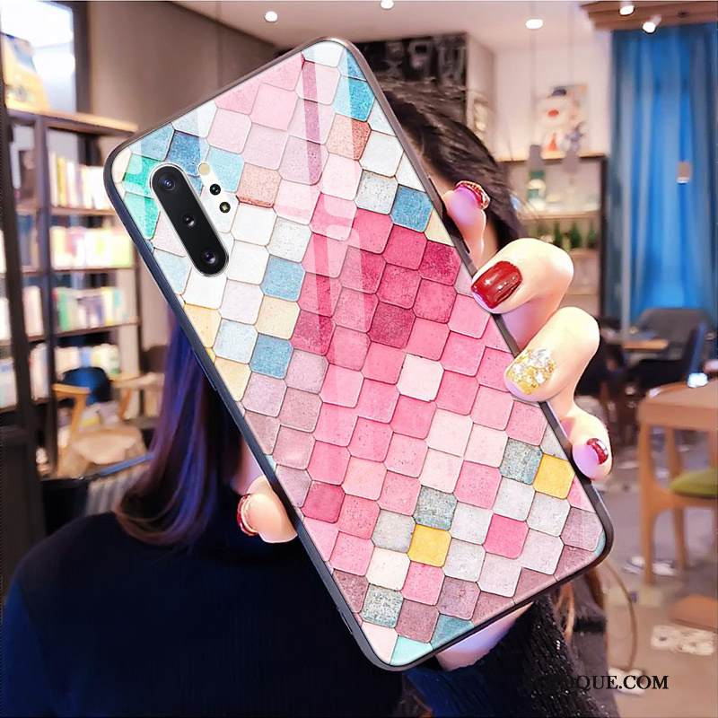 Kuori Samsung Galaxy Note 10+ Laukut Persoonallisuus Vihreä, Kotelo Samsung Galaxy Note 10+ Suojaus Lasi Puhelimen Kuoret