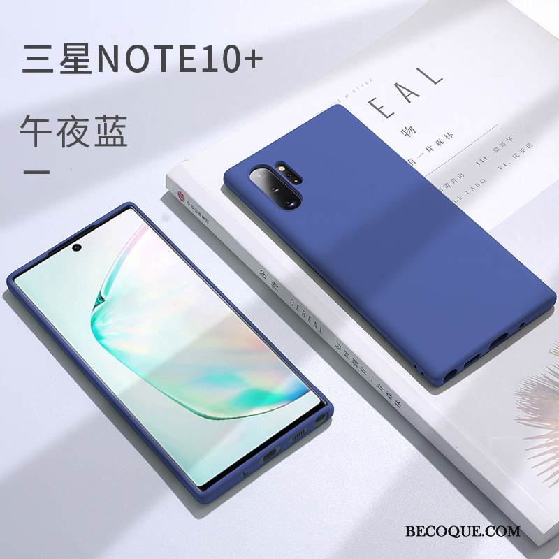 Kuori Samsung Galaxy Note 10+ Laukut Sininen Net Red, Kotelo Samsung Galaxy Note 10+ Suojaus Murtumaton Trendi