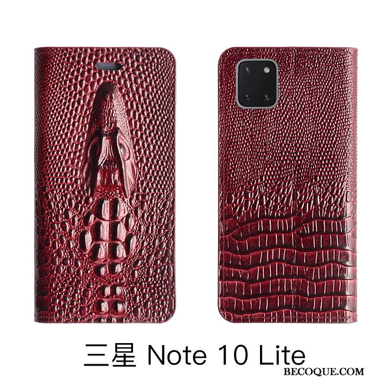 Kuori Samsung Galaxy Note 10 Lite Laukut Ylellisyys Keltainen, Kotelo Samsung Galaxy Note 10 Lite Nahka Lehmä Puhelimen Kuoret
