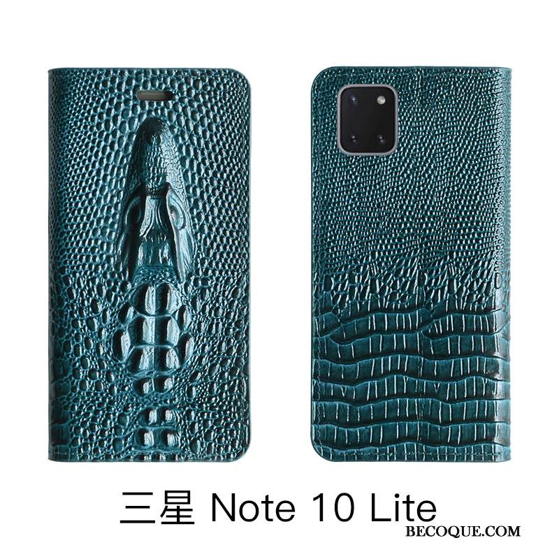Kuori Samsung Galaxy Note 10 Lite Laukut Ylellisyys Keltainen, Kotelo Samsung Galaxy Note 10 Lite Nahka Lehmä Puhelimen Kuoret