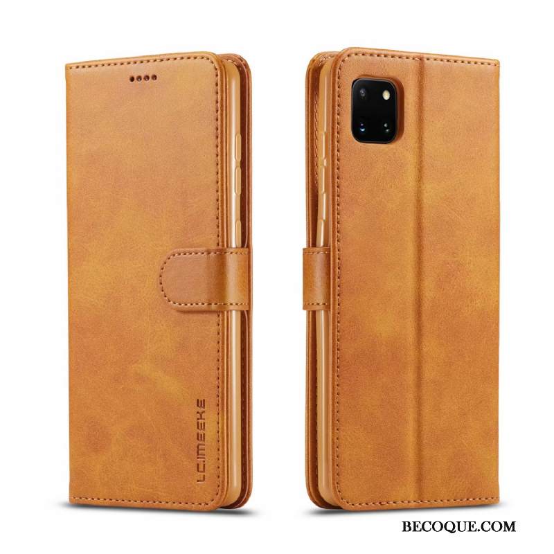 Kuori Samsung Galaxy Note 10 Lite Nahka Keltainen, Kotelo Samsung Galaxy Note 10 Lite Suojaus