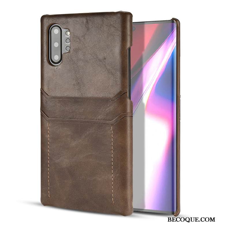 Kuori Samsung Galaxy Note 10+ Musta Puhelimen Kuoret, Kotelo Samsung Galaxy Note 10+ Kortti
