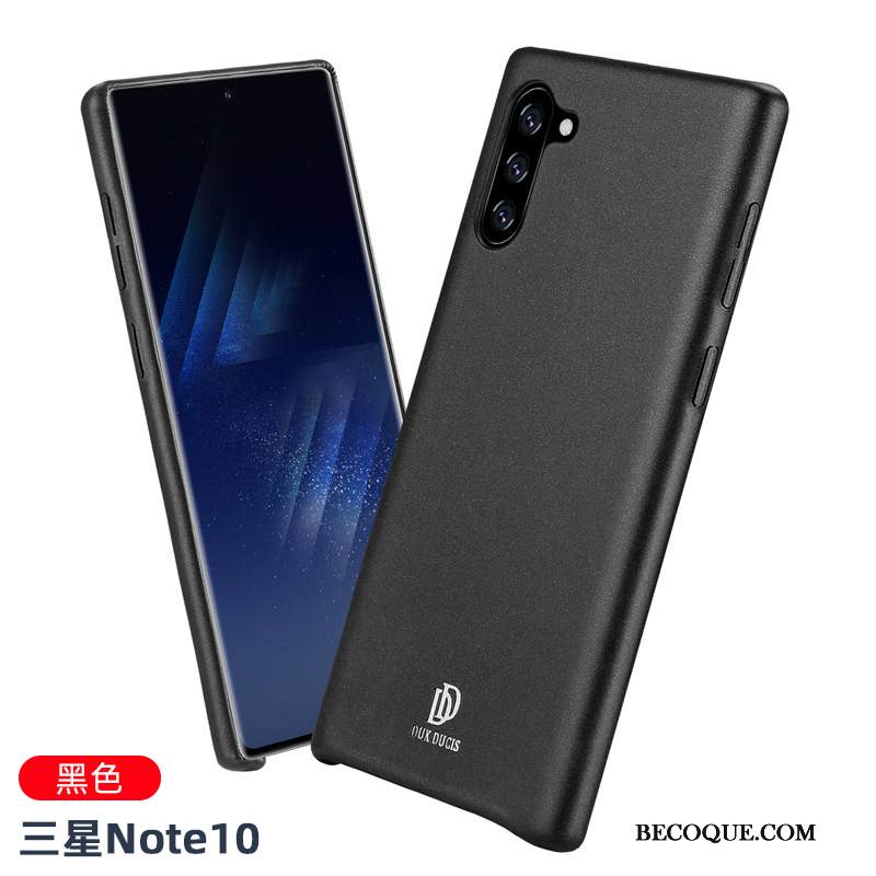 Kuori Samsung Galaxy Note 10 Nahka Musta Uusi, Kotelo Samsung Galaxy Note 10 Laukut Murtumaton