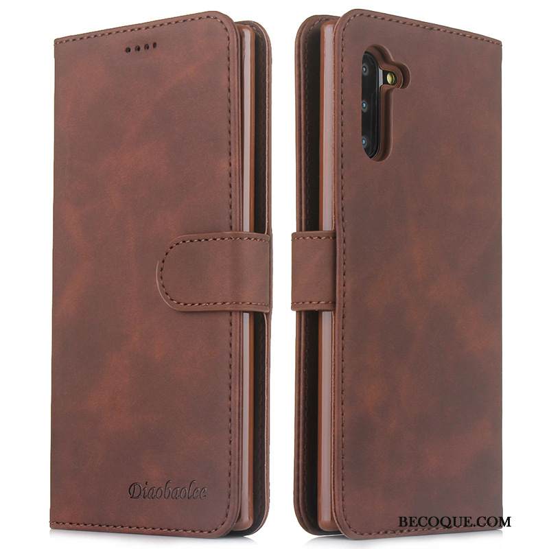 Kuori Samsung Galaxy Note 10 Nahka Puhelimen Kuoret Harmaa, Kotelo Samsung Galaxy Note 10 Kuoret