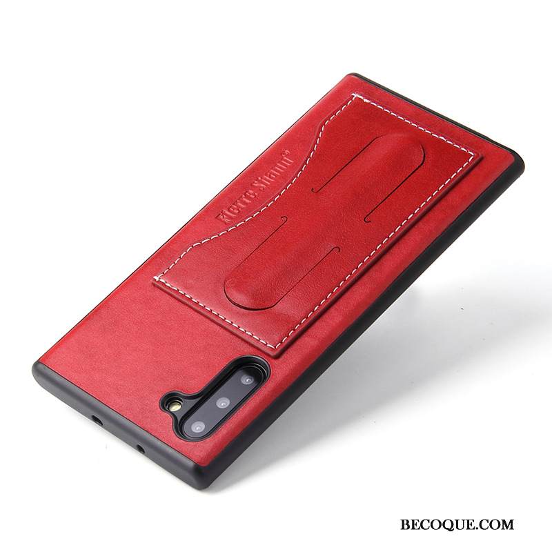 Kuori Samsung Galaxy Note 10 Nahka Puhelimen Kuoret Kortti, Kotelo Samsung Galaxy Note 10 Suojaus Vihreä