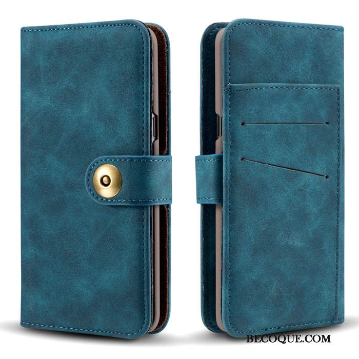 Kuori Samsung Galaxy Note 10 Nahka Puhelimen Kuoret Sininen, Kotelo Samsung Galaxy Note 10 Kuoret