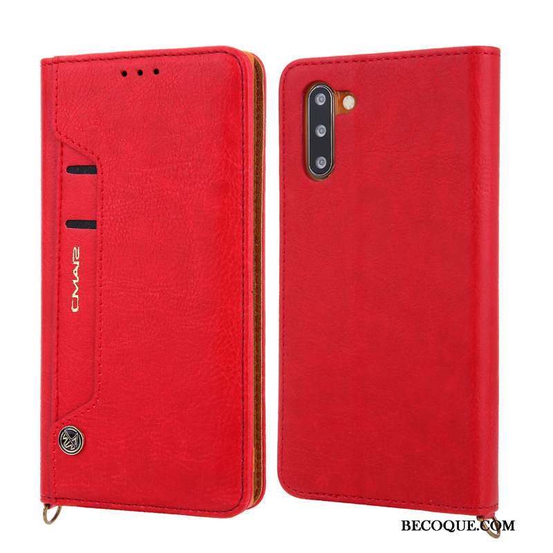 Kuori Samsung Galaxy Note 10 Nahka Puhelimen Kuoret Sininen, Kotelo Samsung Galaxy Note 10 Kuoret Kortti