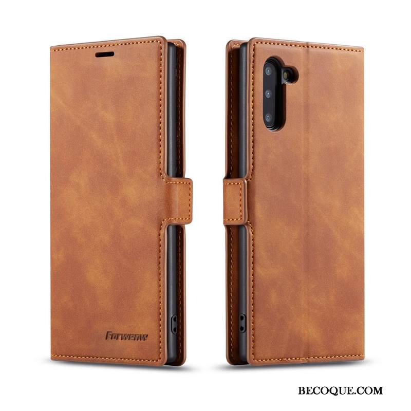 Kuori Samsung Galaxy Note 10 Nahka Puhelimen Kuoret Sininen, Kotelo Samsung Galaxy Note 10 Kuoret Kortti