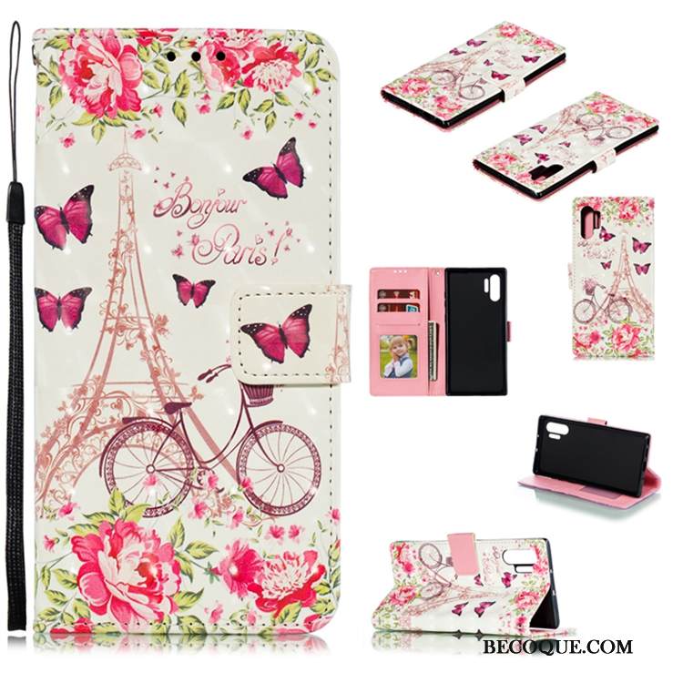 Kuori Samsung Galaxy Note 10+ Nahka Violetti Puhelimen Kuoret, Kotelo Samsung Galaxy Note 10+ Kuoret