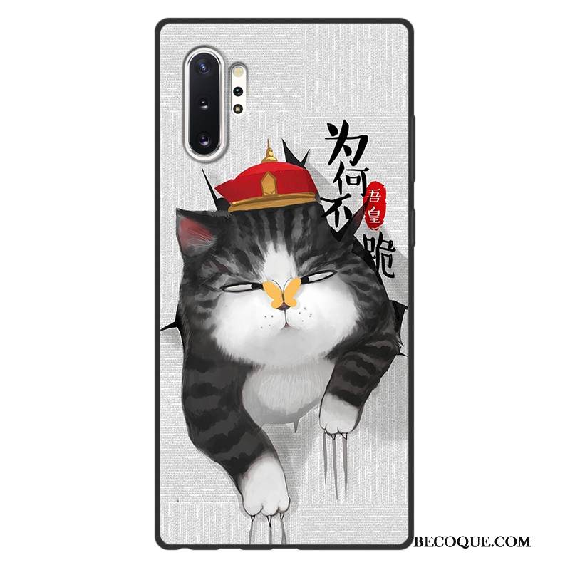 Kuori Samsung Galaxy Note 10+ Pehmeä Neste Harmaa Pesty Suede, Kotelo Samsung Galaxy Note 10+ Sarjakuva Puhelimen Kuoret