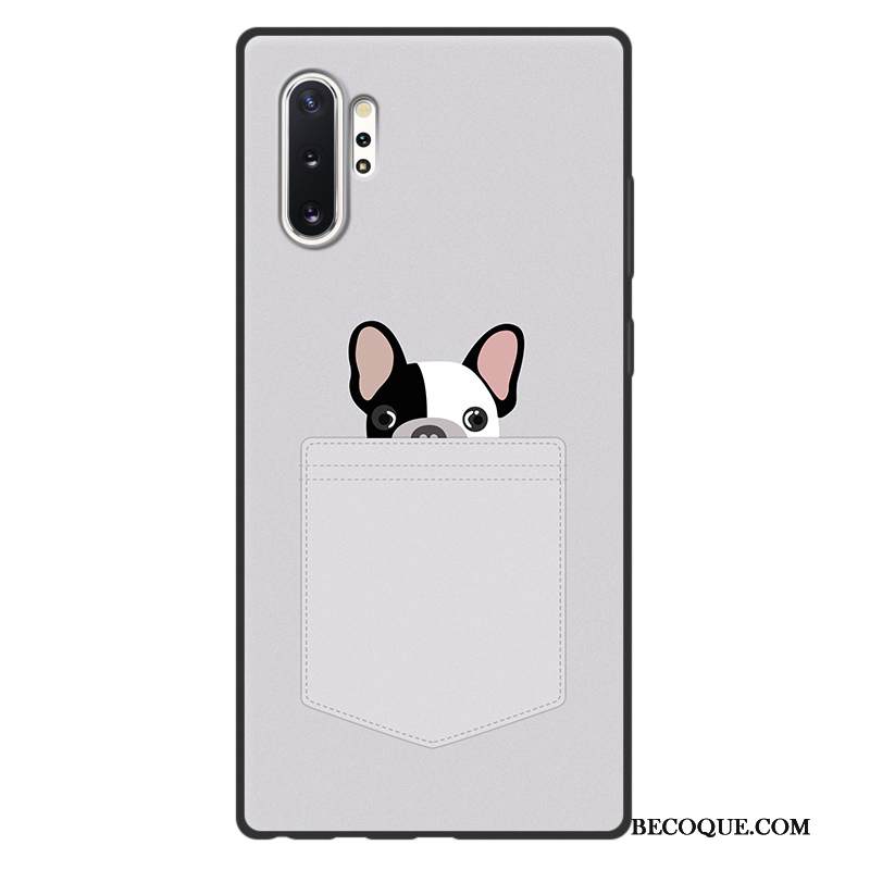 Kuori Samsung Galaxy Note 10+ Pehmeä Neste Harmaa Pesty Suede, Kotelo Samsung Galaxy Note 10+ Sarjakuva Puhelimen Kuoret