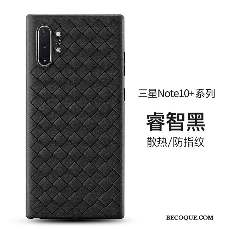 Kuori Samsung Galaxy Note 10+ Pehmeä Neste Persoonallisuus Säteilevä, Kotelo Samsung Galaxy Note 10+ Laukut Liiketoiminta Kudonta