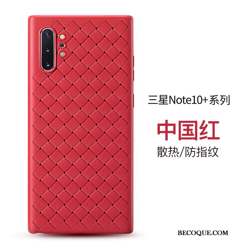 Kuori Samsung Galaxy Note 10+ Pehmeä Neste Persoonallisuus Säteilevä, Kotelo Samsung Galaxy Note 10+ Laukut Liiketoiminta Kudonta