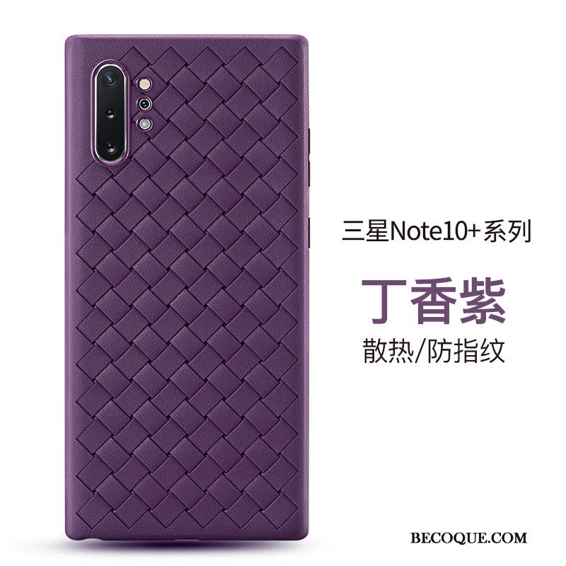 Kuori Samsung Galaxy Note 10+ Pehmeä Neste Persoonallisuus Säteilevä, Kotelo Samsung Galaxy Note 10+ Laukut Liiketoiminta Kudonta