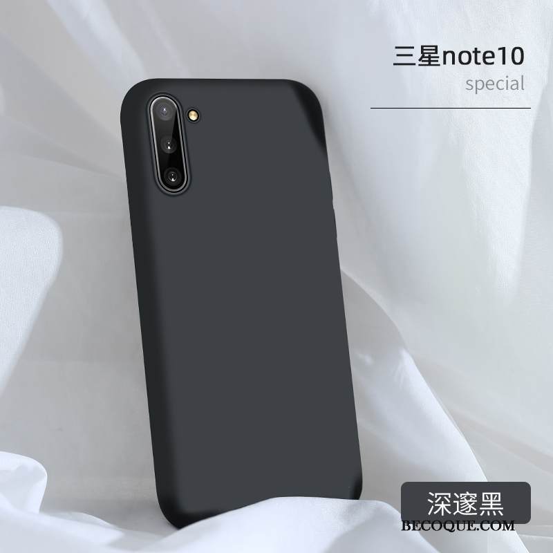 Kuori Samsung Galaxy Note 10 Silikoni Sininen Puhelimen Kuoret, Kotelo Samsung Galaxy Note 10 Luova Kiinteä Väri Ultra