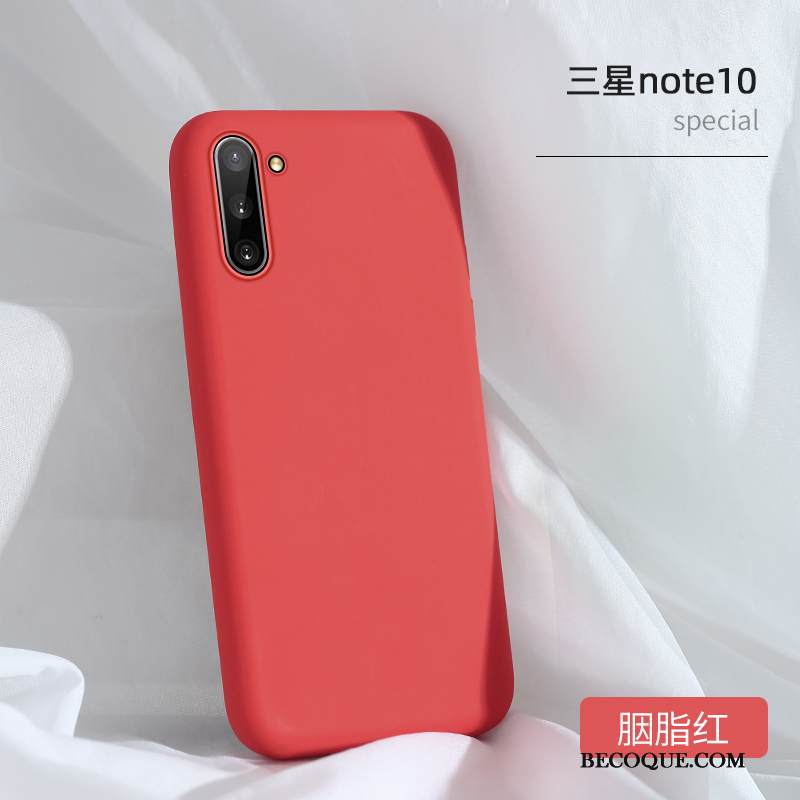 Kuori Samsung Galaxy Note 10 Silikoni Sininen Puhelimen Kuoret, Kotelo Samsung Galaxy Note 10 Luova Kiinteä Väri Ultra