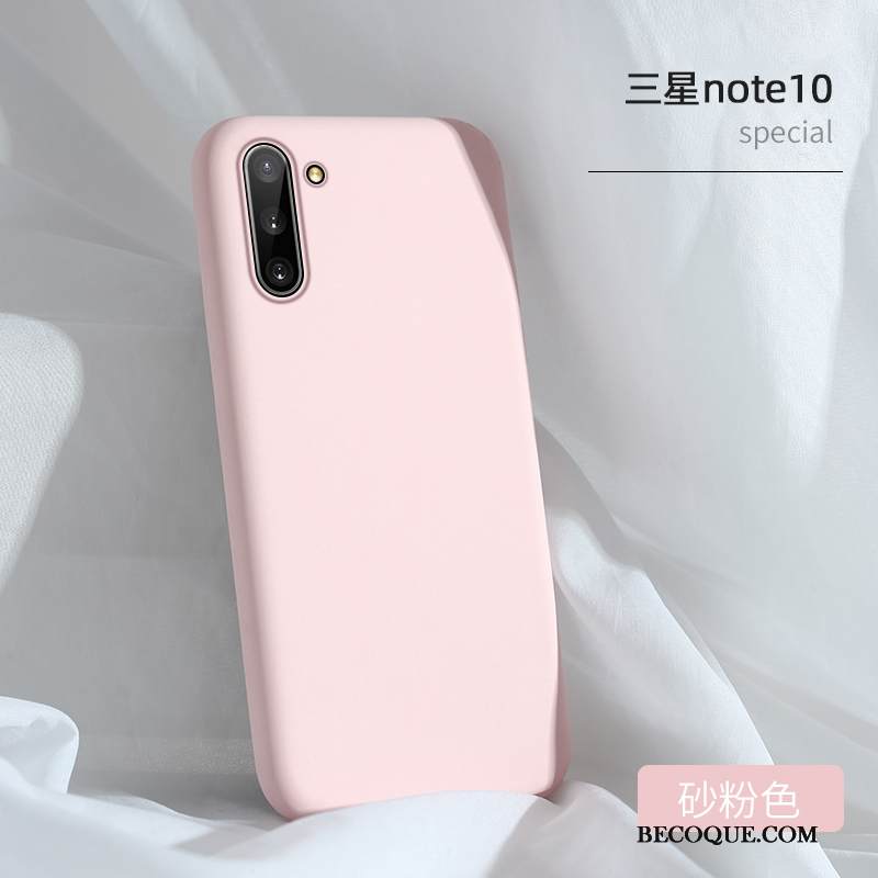 Kuori Samsung Galaxy Note 10 Silikoni Sininen Puhelimen Kuoret, Kotelo Samsung Galaxy Note 10 Luova Kiinteä Väri Ultra