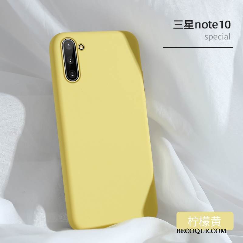 Kuori Samsung Galaxy Note 10 Silikoni Sininen Puhelimen Kuoret, Kotelo Samsung Galaxy Note 10 Luova Kiinteä Väri Ultra