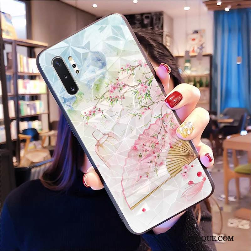 Kuori Samsung Galaxy Note 10+ Vuosikerta Taide Sininen, Kotelo Samsung Galaxy Note 10+ Timantti Murtumaton