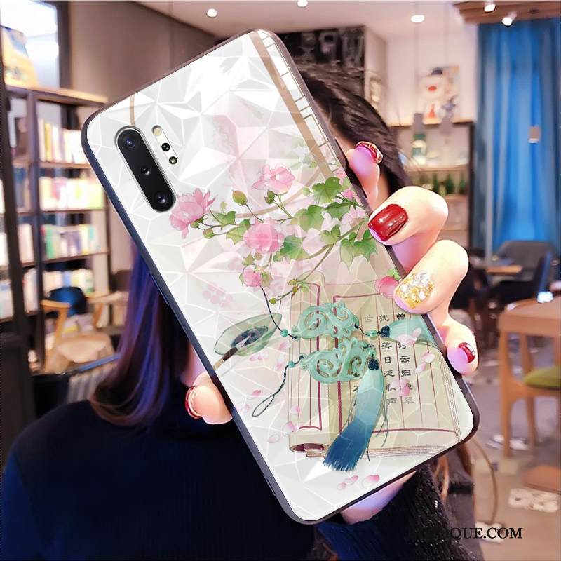 Kuori Samsung Galaxy Note 10+ Vuosikerta Taide Sininen, Kotelo Samsung Galaxy Note 10+ Timantti Murtumaton