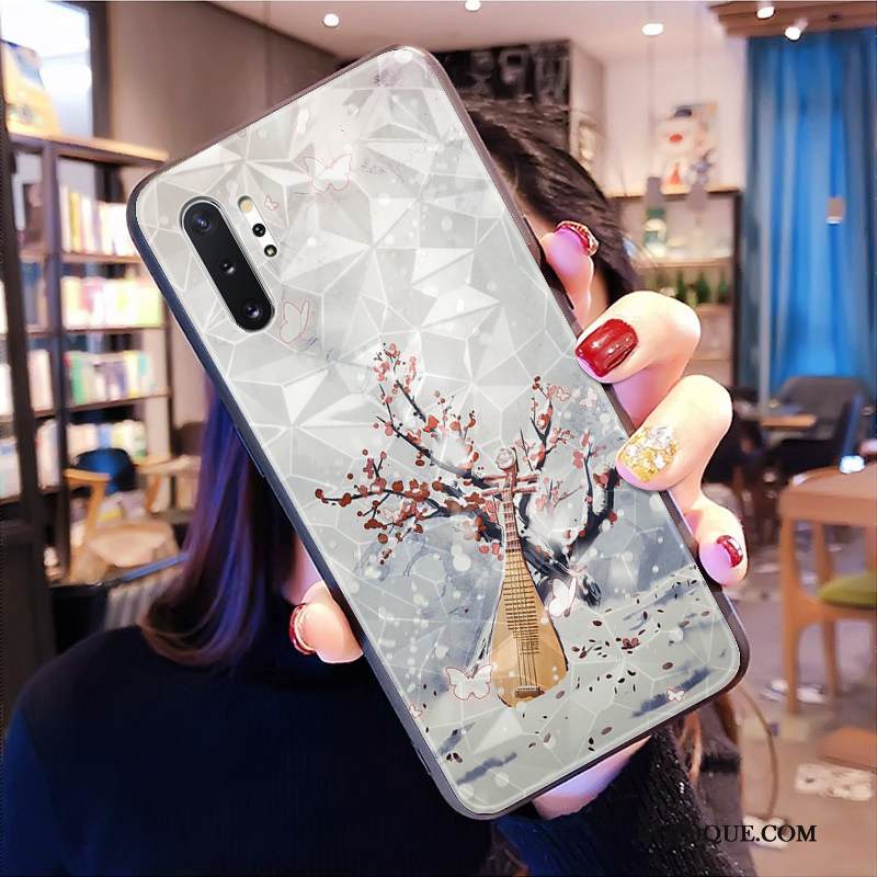 Kuori Samsung Galaxy Note 10+ Vuosikerta Taide Sininen, Kotelo Samsung Galaxy Note 10+ Timantti Murtumaton