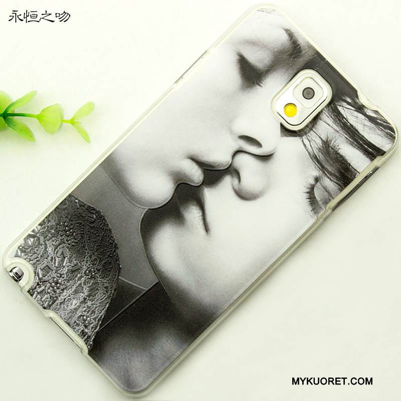 Kuori Samsung Galaxy Note 3 Kohokuviointi Puhelimen Kuoret Kevyt, Kotelo Samsung Galaxy Note 3 Suojaus Vaaleansininen