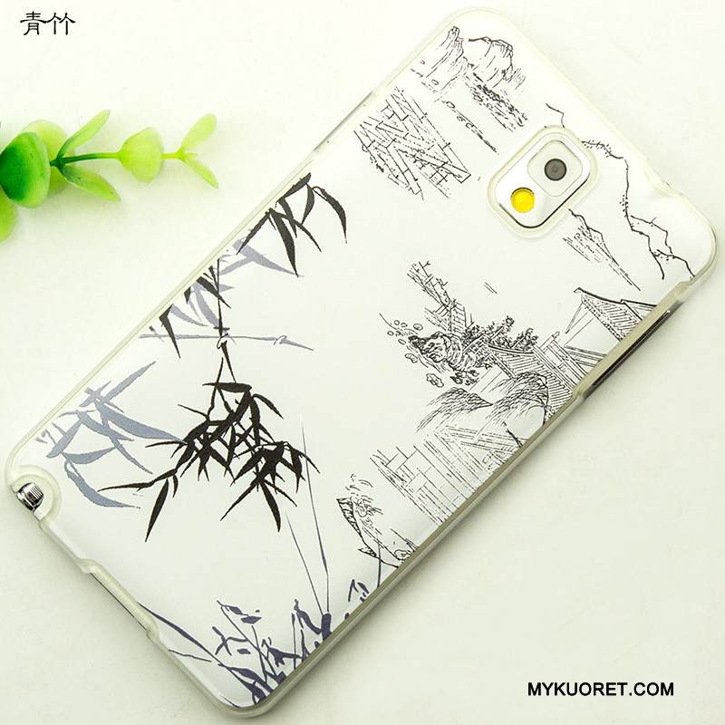 Kuori Samsung Galaxy Note 3 Kohokuviointi Puhelimen Kuoret Kevyt, Kotelo Samsung Galaxy Note 3 Suojaus Vaaleansininen