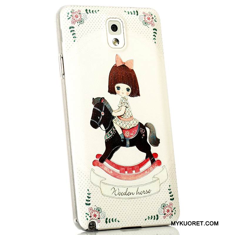 Kuori Samsung Galaxy Note 3 Kohokuviointi Puhelimen Kuoret Pesty Suede, Kotelo Samsung Galaxy Note 3 Monivärinen Ohut Ultra