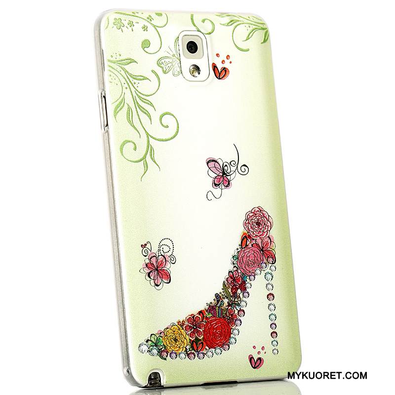 Kuori Samsung Galaxy Note 3 Kohokuviointi Puhelimen Kuoret Pesty Suede, Kotelo Samsung Galaxy Note 3 Monivärinen Ohut Ultra