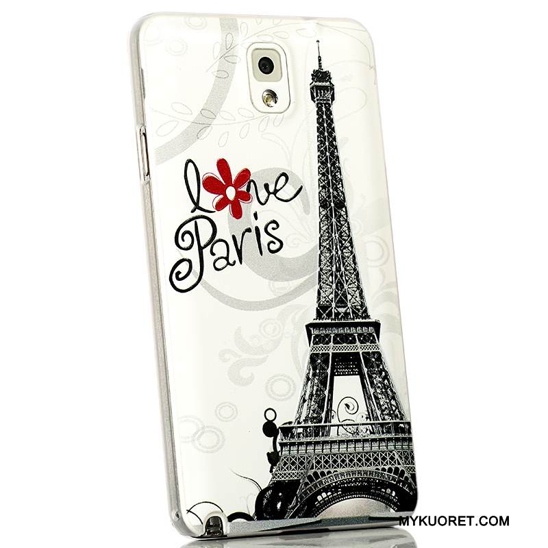 Kuori Samsung Galaxy Note 3 Kohokuviointi Puhelimen Kuoret Pesty Suede, Kotelo Samsung Galaxy Note 3 Monivärinen Ohut Ultra