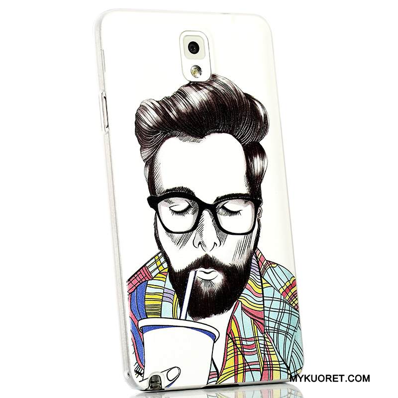 Kuori Samsung Galaxy Note 3 Kohokuviointi Puhelimen Kuoret Pesty Suede, Kotelo Samsung Galaxy Note 3 Monivärinen Ohut Ultra