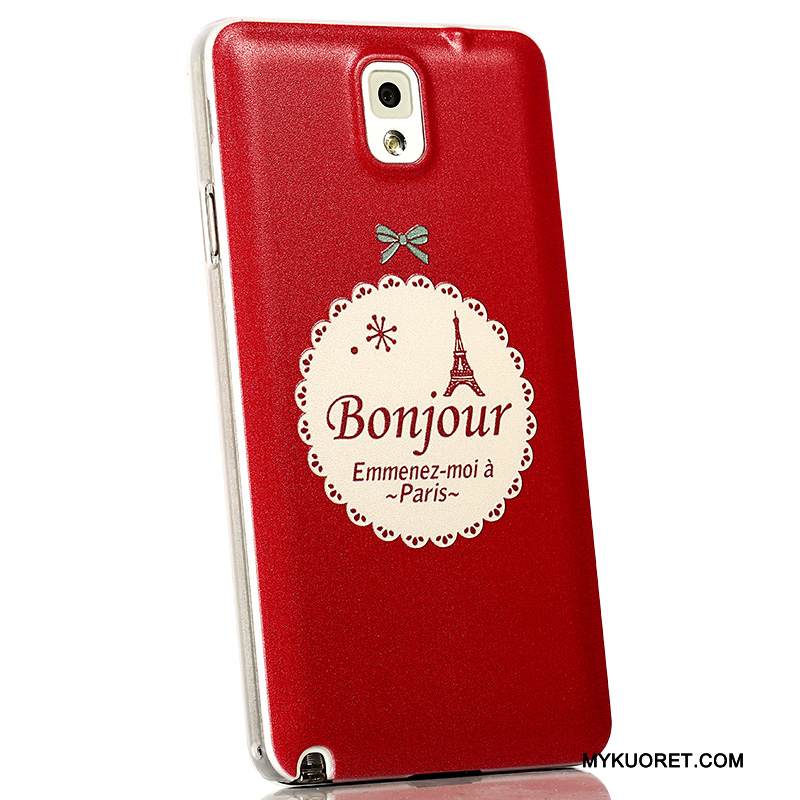 Kuori Samsung Galaxy Note 3 Kohokuviointi Puhelimen Kuoret Pesty Suede, Kotelo Samsung Galaxy Note 3 Monivärinen Ohut Ultra