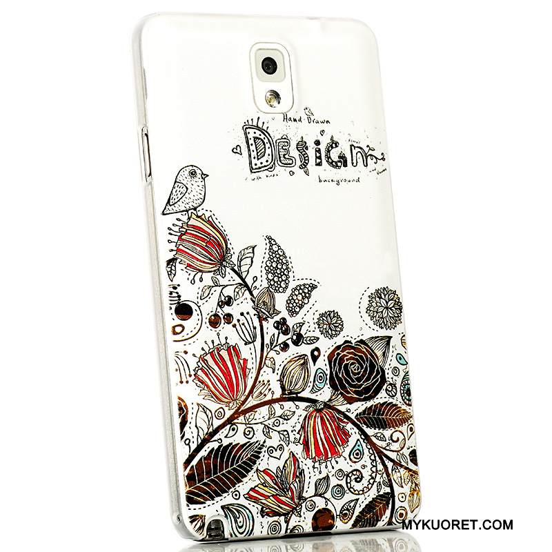 Kuori Samsung Galaxy Note 3 Kohokuviointi Puhelimen Kuoret Pesty Suede, Kotelo Samsung Galaxy Note 3 Monivärinen Ohut Ultra