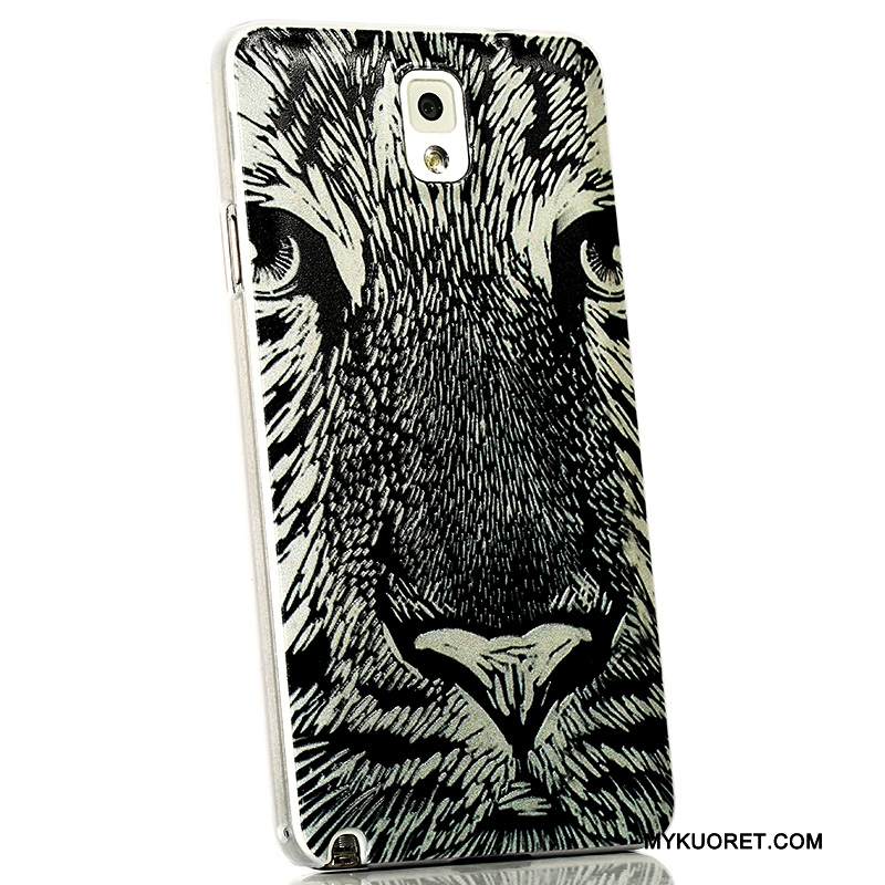 Kuori Samsung Galaxy Note 3 Kohokuviointi Puhelimen Kuoret Pesty Suede, Kotelo Samsung Galaxy Note 3 Monivärinen Ohut Ultra