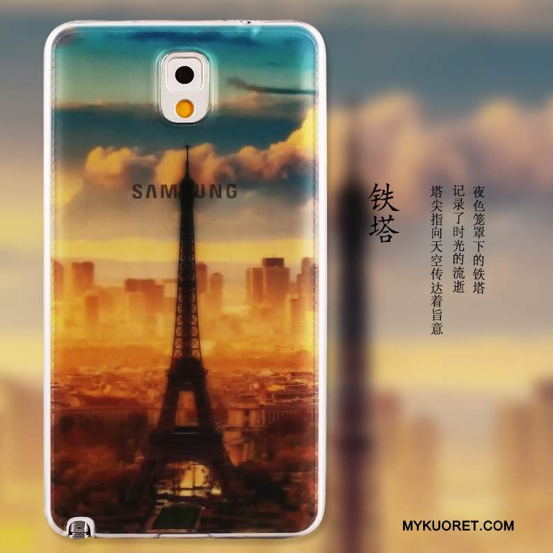 Kuori Samsung Galaxy Note 3 Maalaus Ultra Vihreä, Kotelo Samsung Galaxy Note 3 Pehmeä Neste Ohut