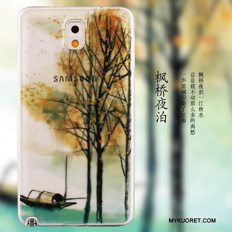 Kuori Samsung Galaxy Note 3 Maalaus Ultra Vihreä, Kotelo Samsung Galaxy Note 3 Pehmeä Neste Ohut